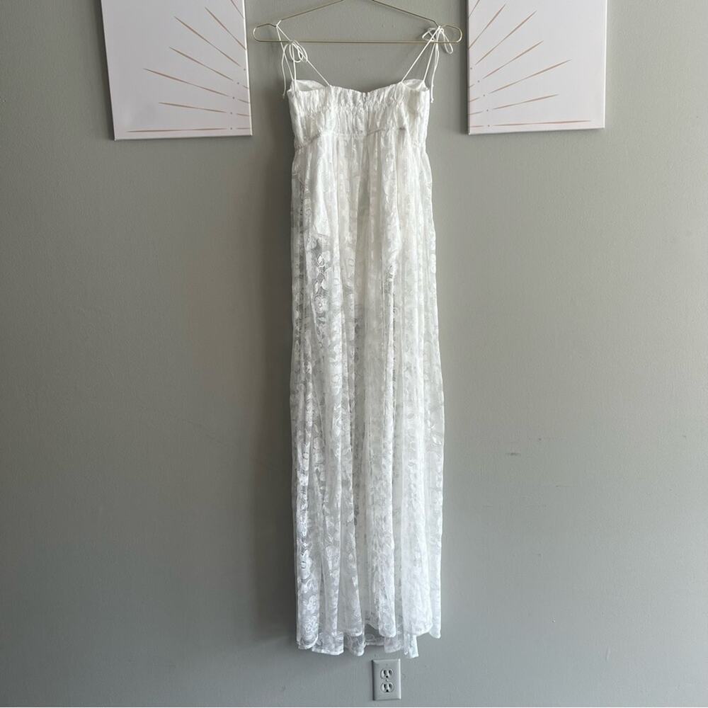 For Love and Lemons Lorena Maxi Dress Size Small White Lace NWT - Picture 4 of 8